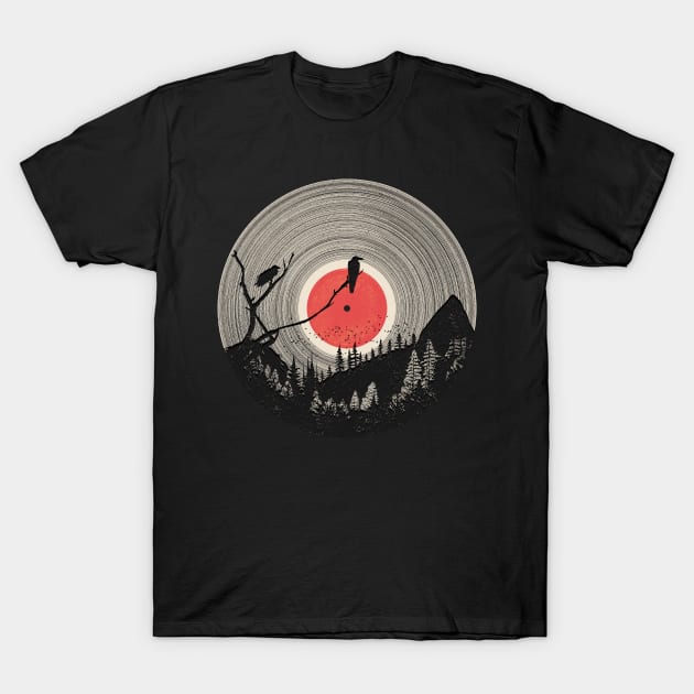 Forest Silence Vinyl T-Shirt by Bongonation